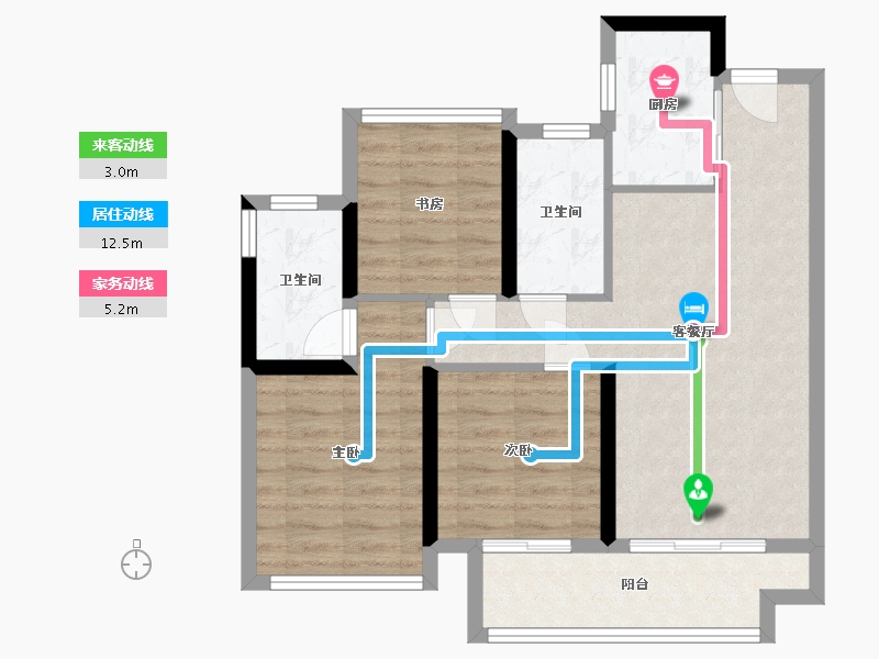 广西壮族自治区-南宁市-轨道云启-71.71-户型库-动静线