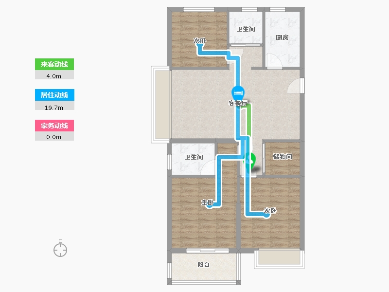 浙江省-绍兴市-水韵蓝湾-86.56-户型库-动静线