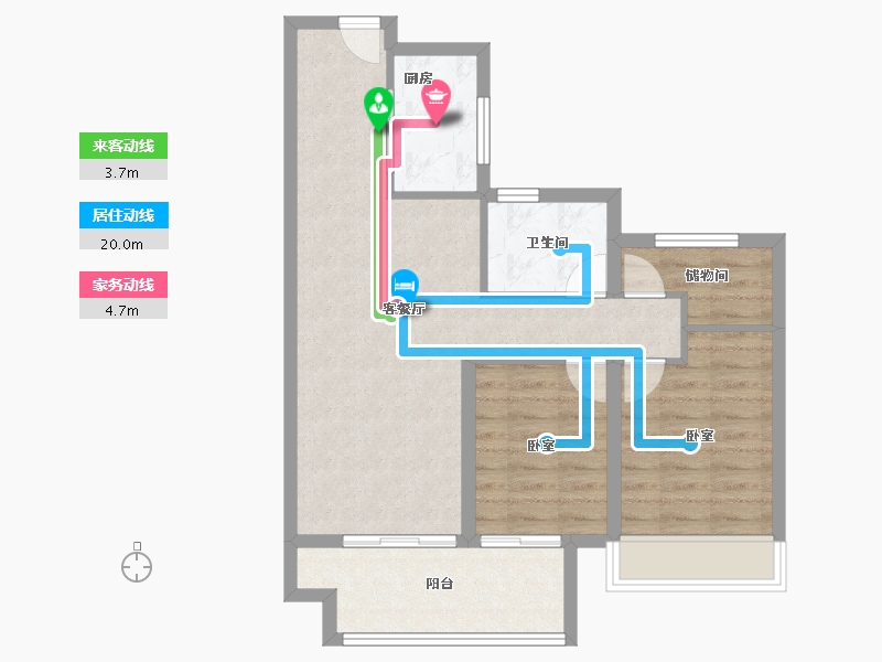 河南省-安阳市-安阳建业光明府-72.09-户型库-动静线