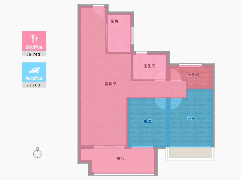 河南省-安阳市-安阳建业光明府-72.09-户型库-动静分区