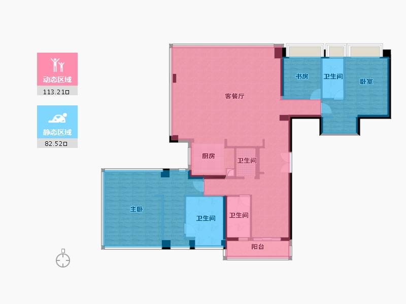 广东省-珠海市-横琴华发金融城·横琴玺-177.18-户型库-动静分区