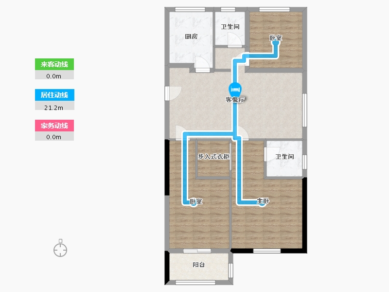 福建省-福州市-象珑公馆-96.00-户型库-动静线