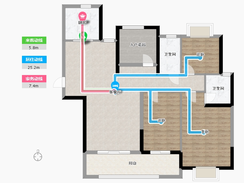 湖南省-长沙市-中建·和悦宸光-114.40-户型库-动静线