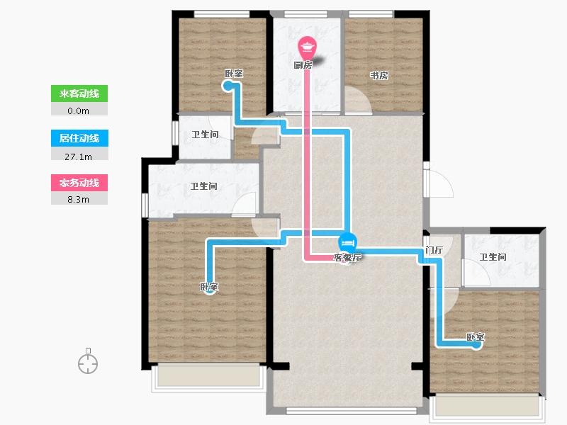 山东省-济南市-绿地海珀澜庭-148.00-户型库-动静线