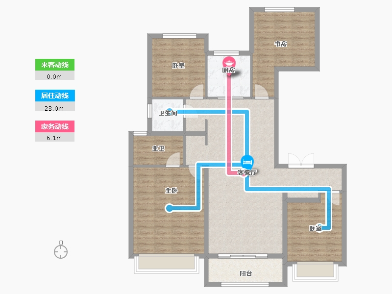 陕西省-西安市-绿城·江城阅-114.40-户型库-动静线