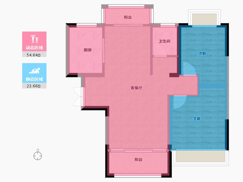 河南省-信阳市-兴福·康养城-70.40-户型库-动静分区