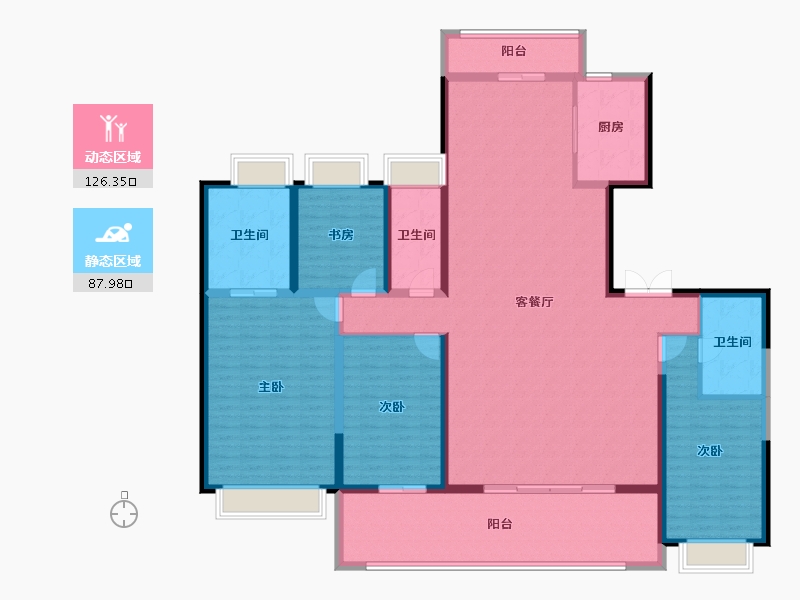 云南省-昆明市-云锦东方-195.88-户型库-动静分区