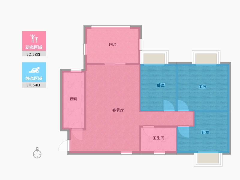 广东省-深圳市-金成时代家园-71.49-户型库-动静分区