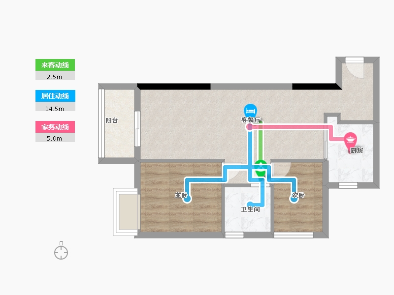 福建省-福州市-凯佳江南江南里-52.00-户型库-动静线