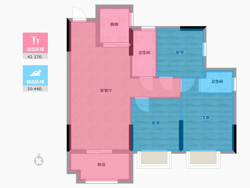 广东省-梅州市-叶塘安置区-75.17-户型库-动静分区