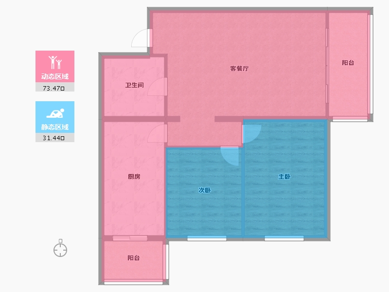 北京-北京市-天通西苑-二区-103.00-户型库-动静分区