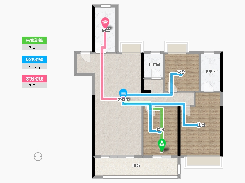 湖北省-武汉市-融创静雲府-103.20-户型库-动静线