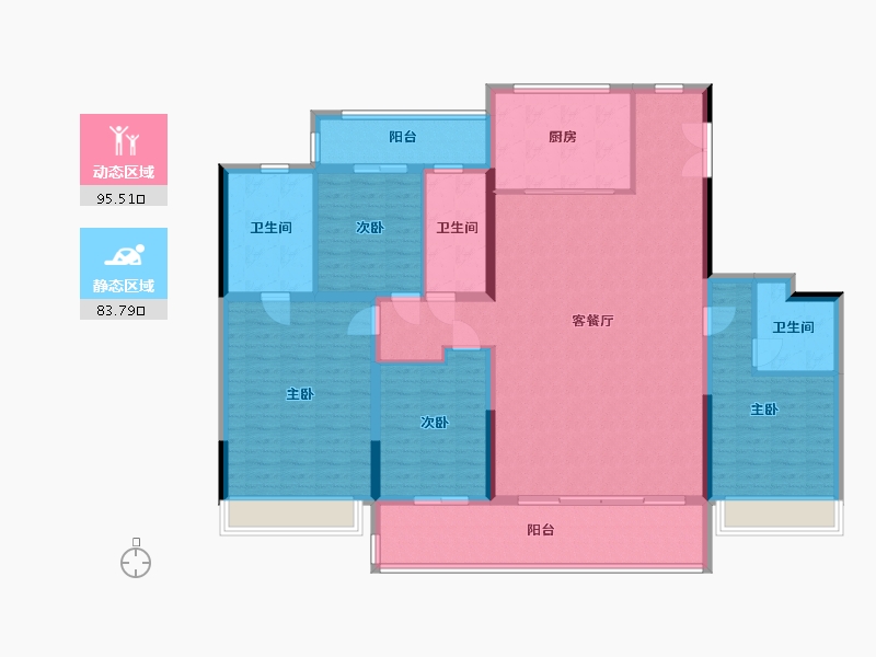 江苏省-常州市-华盛珑御中棠-163.47-户型库-动静分区