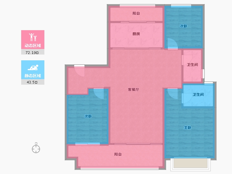 河北省-邯郸市-智慧城-105.00-户型库-动静分区