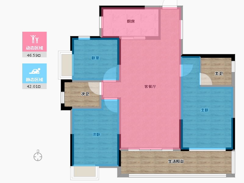 湖南省-永州市-北美枫景-101.02-户型库-动静分区