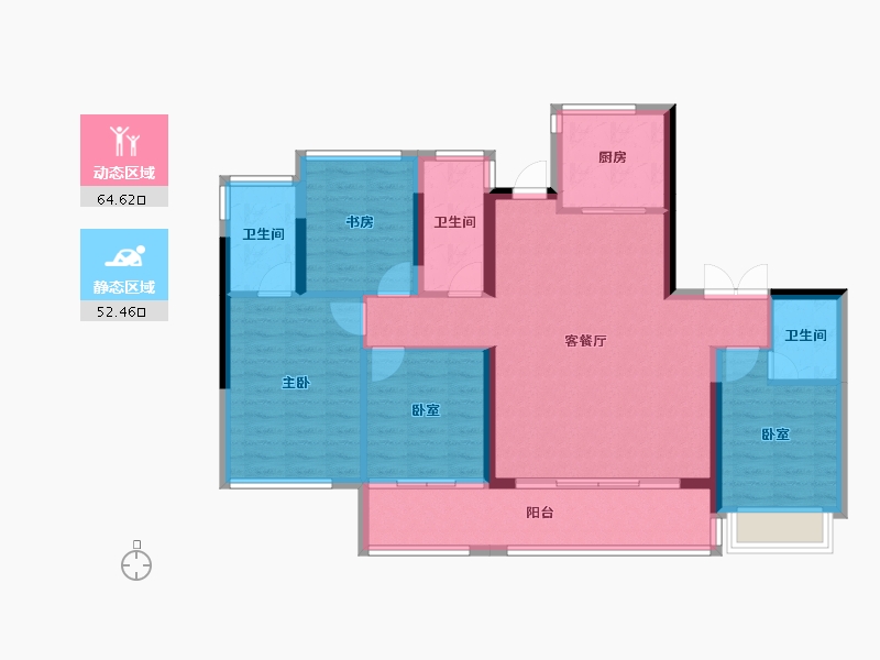 广西壮族自治区-南宁市-轨道云启-105.88-户型库-动静分区