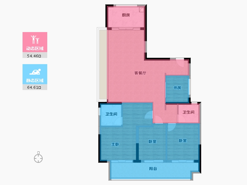 浙江省-台州市-云樾天境-108.01-户型库-动静分区