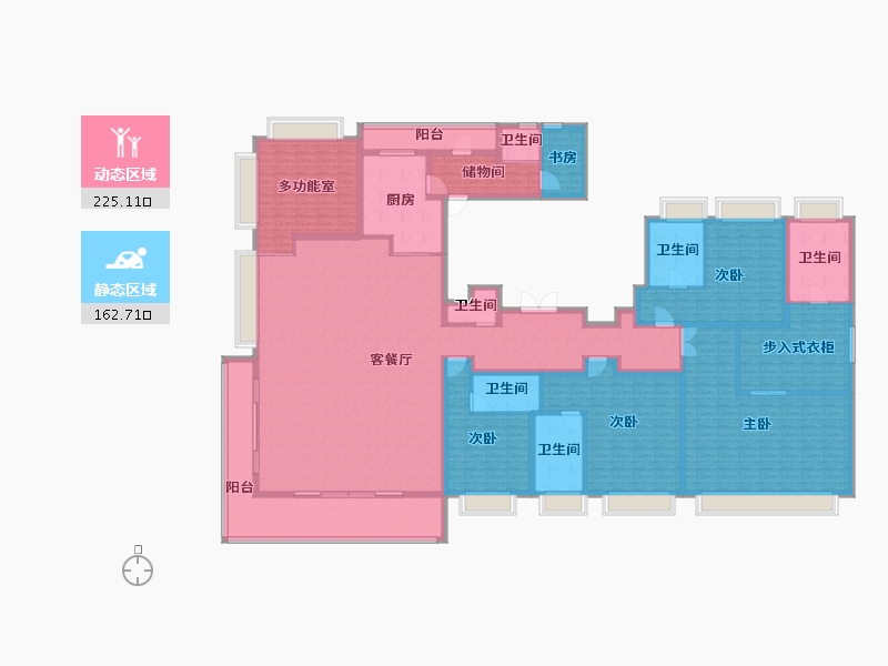 上海-上海市-金融湾·晶二期-355.17-户型库-动静分区