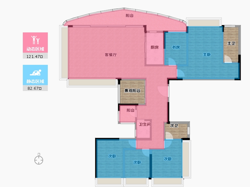 广东省-佛山市-城发·高明壹号-206.40-户型库-动静分区