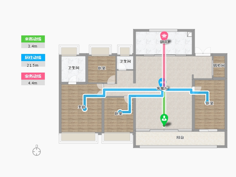 湖北省-武汉市-龙湖御湖境-139.03-户型库-动静线