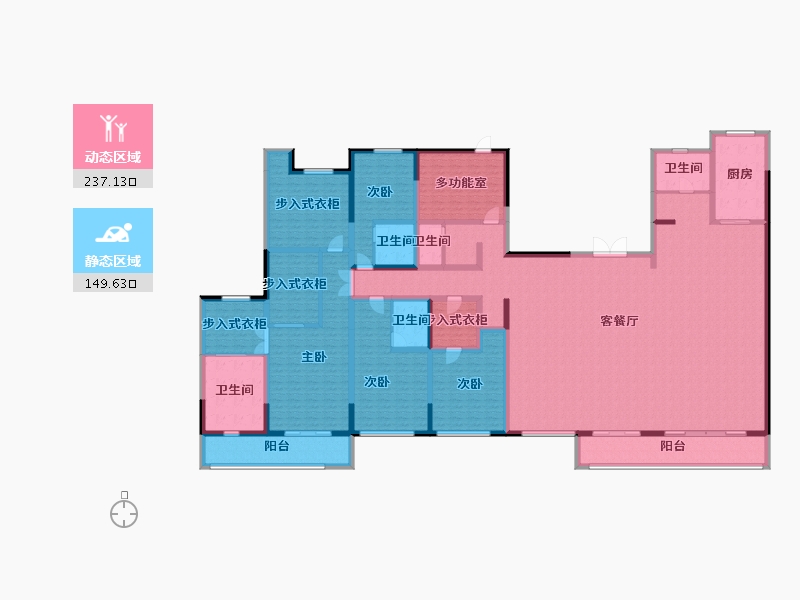 河北省-廊坊市-上善颐园含芳苑2期-353.94-户型库-动静分区