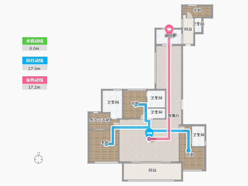 海南省-海口市-罗牛山·玖悦台-205.01-户型库-动静线