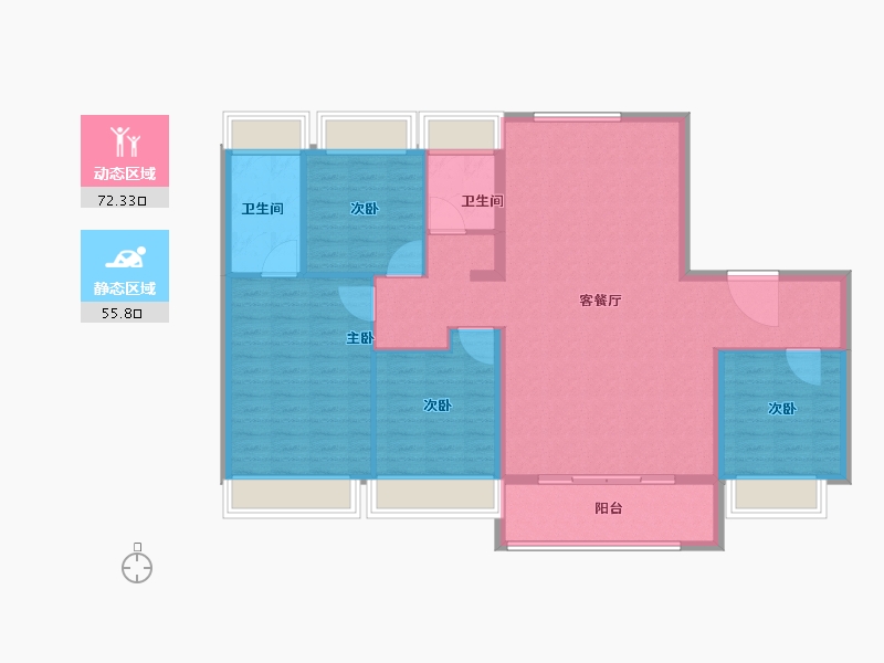 上海-上海市-保利建发印象青城-117.01-户型库-动静分区