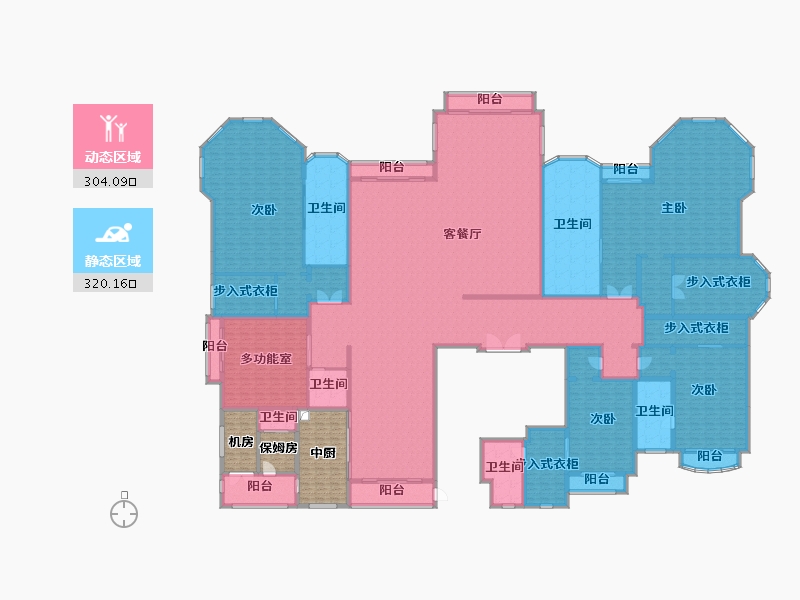 广东省-广州市-星河湾·半岛五號-610.67-户型库-动静分区