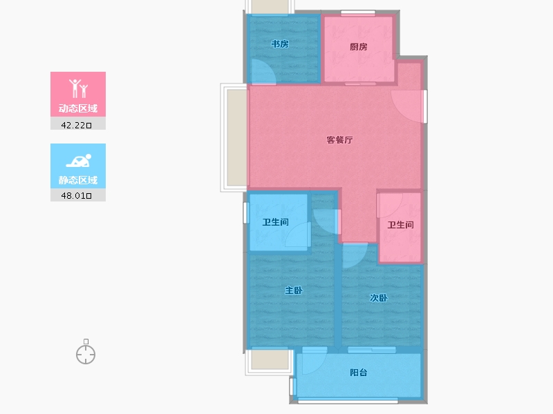 上海-上海市-保利光合上城跃城-81.00-户型库-动静分区