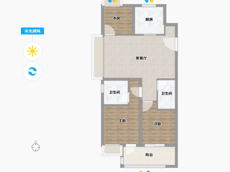 上海-上海市-保利光合上城跃城-81.00-户型库-采光通风