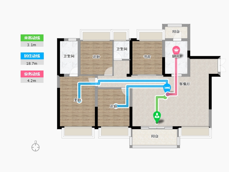 四川省-成都市-成都万达1号-112.67-户型库-动静线