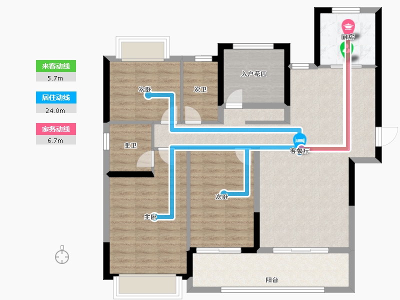 湖南省-长沙市-中建·和悦宸光-103.01-户型库-动静线