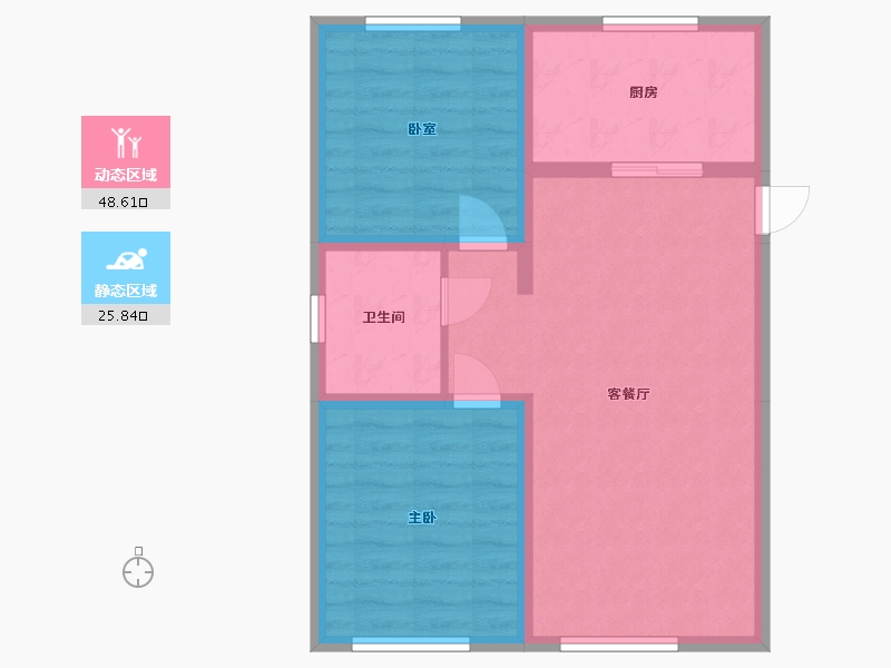 青海省-西宁市-泰来阳光-66.67-户型库-动静分区