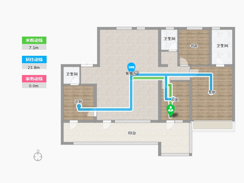 山东省-济南市-凤鸣润府-142.12-户型库-动静线