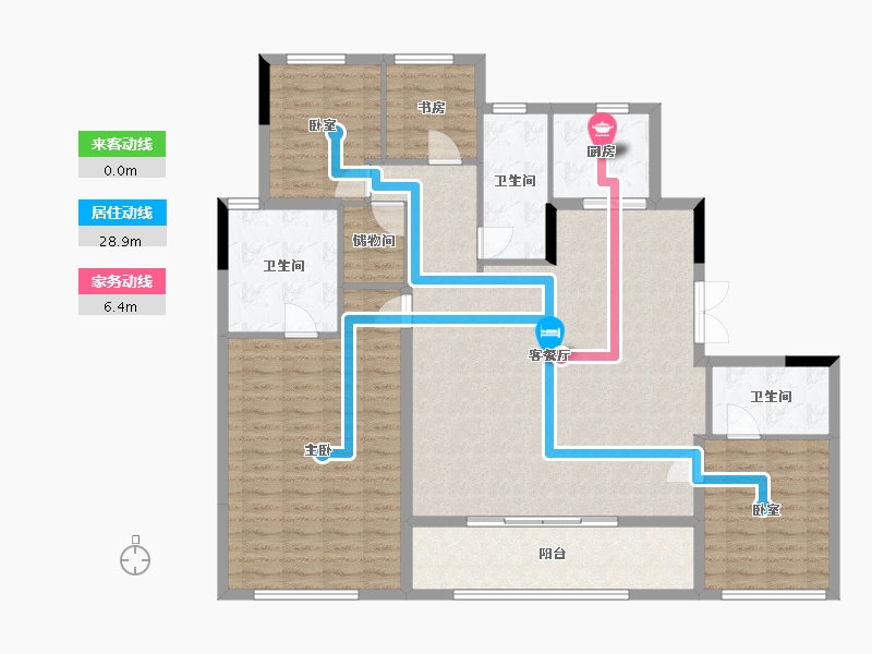 浙江省-杭州市-春曼雅庐-141.00-户型库-动静线