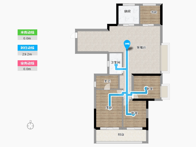 浙江省-宁波市-中海·玖樾-99.20-户型库-动静线