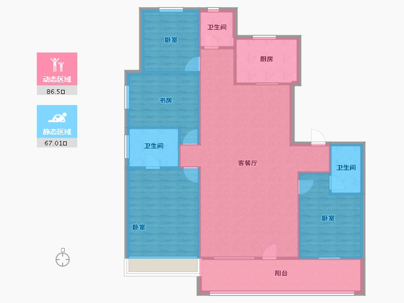 山东省-滨州市-富海观岳-141.95-户型库-动静分区