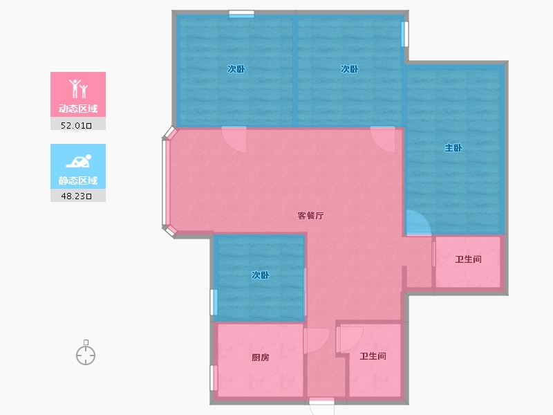 北京-北京市-望京新城-A1区-106.82-户型库-动静分区