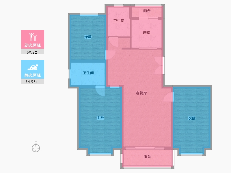 甘肃省-定西市-宏安尚品-102.98-户型库-动静分区