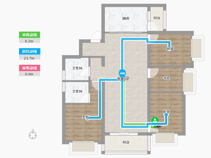 云南省-昆明市-佳兆业城市广场-82.90-户型库-动静线