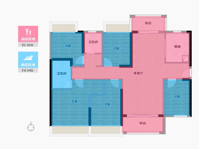 广东省-汕头市-汕头保利天汇-112.33-户型库-动静分区