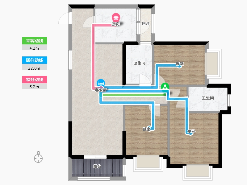 广东省-珠海市-澳门新街坊-86.00-户型库-动静线