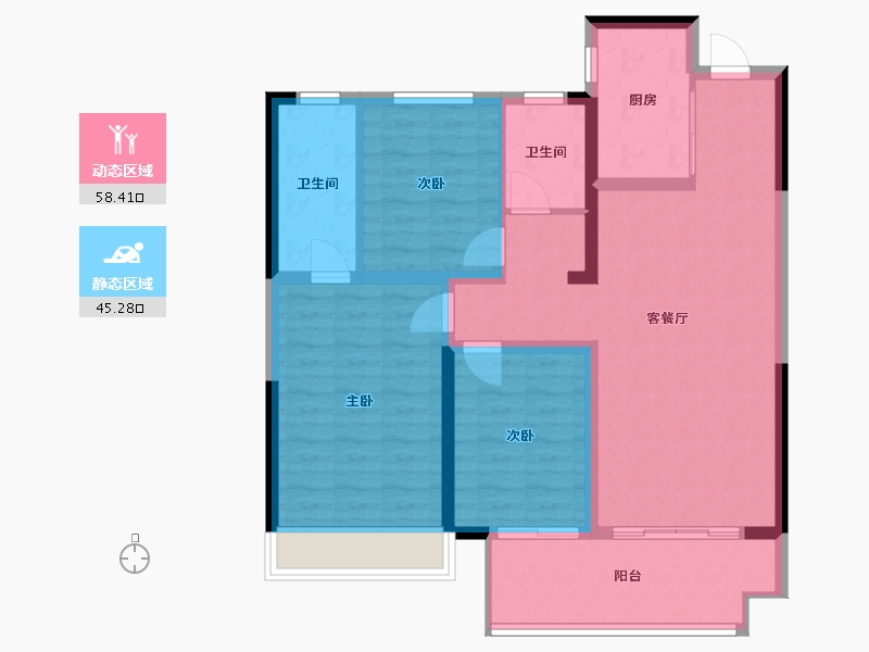 河南省-商丘市-正商书香华府-92.80-户型库-动静分区