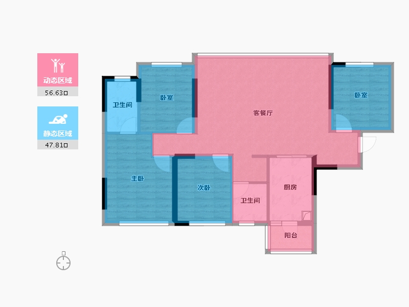 四川省-成都市-国投新希望锦和府-93.38-户型库-动静分区