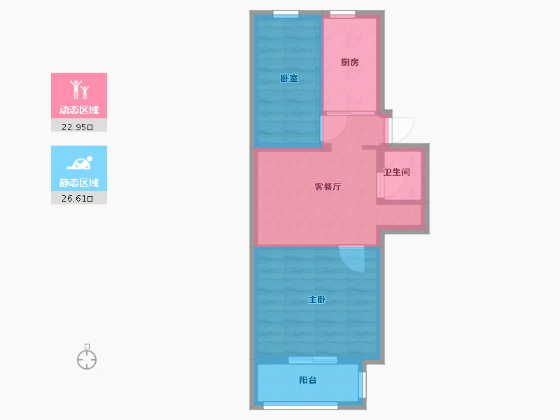 北京-北京市-幸福二村小区-43.68-户型库-动静分区