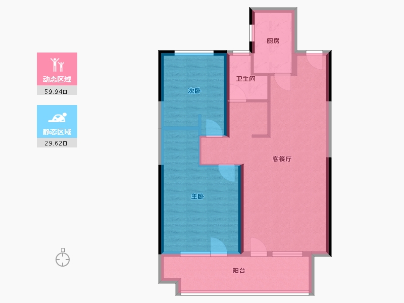 山东省-青岛市-越秀大悦城·天悦海湾-80.00-户型库-动静分区