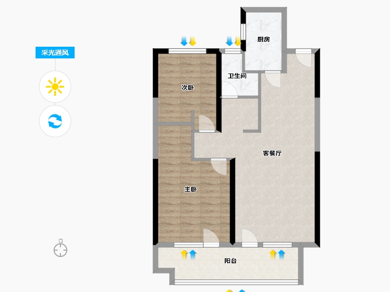 山东省-青岛市-越秀大悦城·天悦海湾-80.00-户型库-采光通风