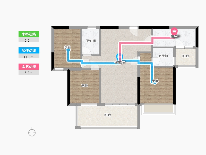 广东省-韶关市-金科集美江山-88.80-户型库-动静线