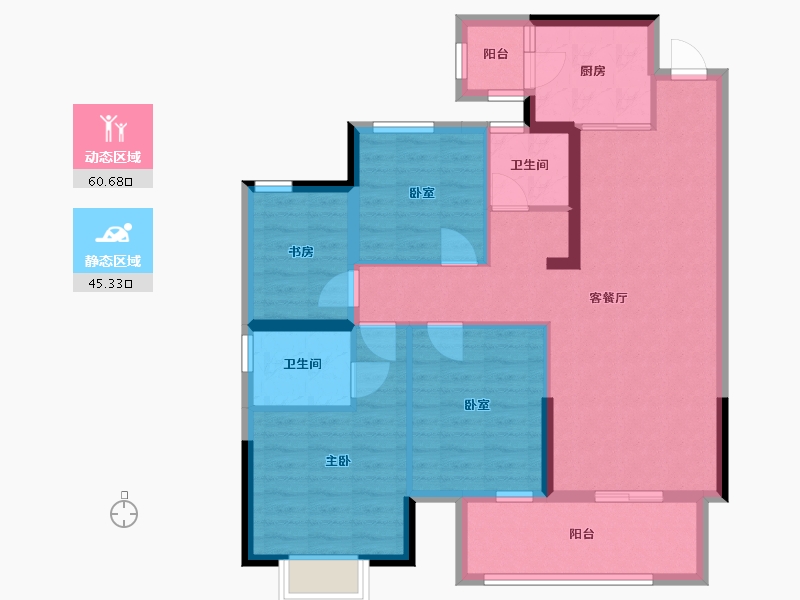 广西壮族自治区-南宁市-天美香山尊府-103.00-户型库-动静分区