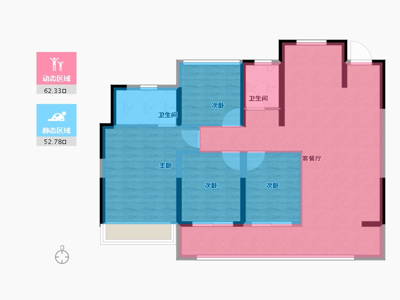 浙江省-温州市-凯迪·云潮中心-104.01-户型库-动静分区